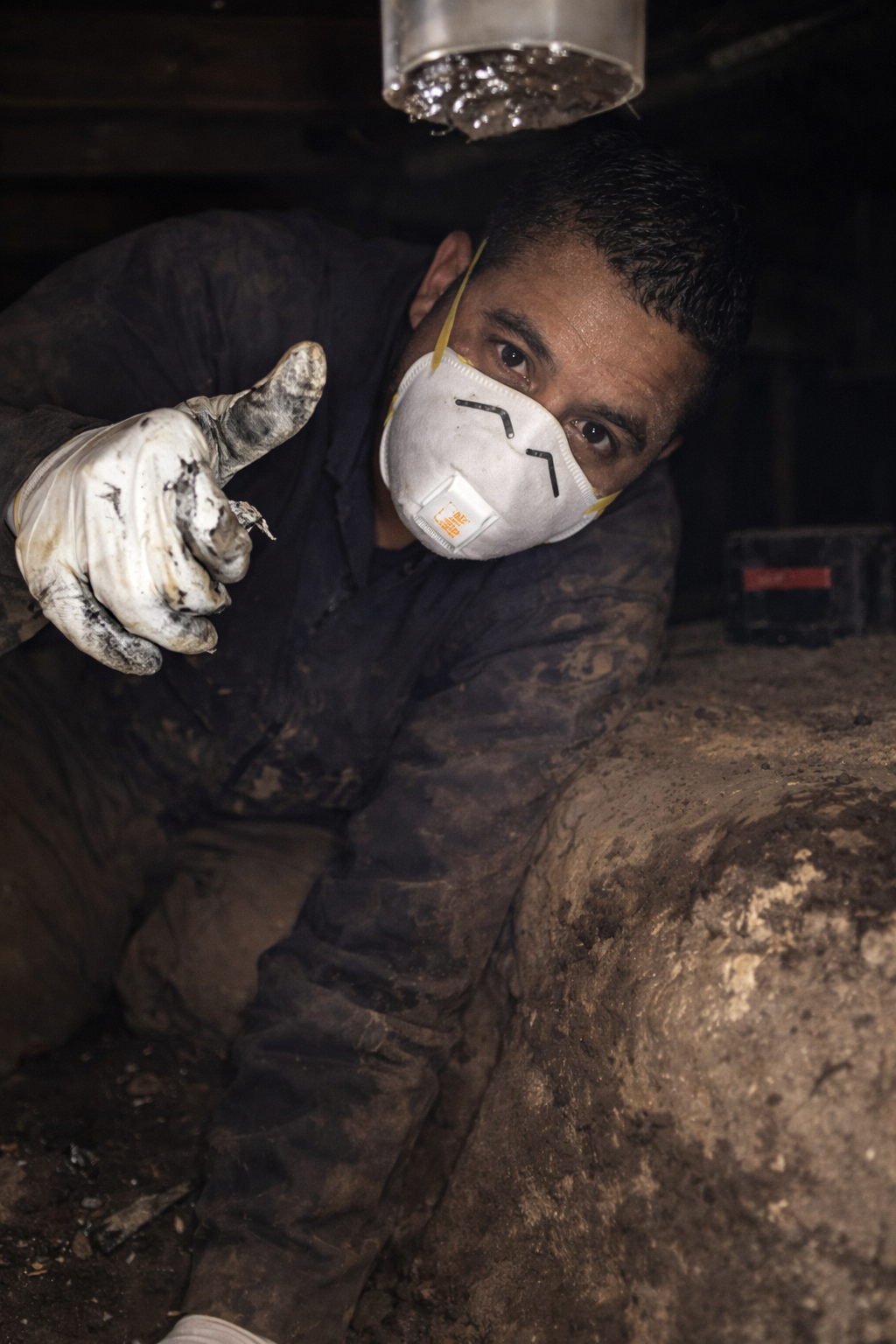 Crawlspace plumbing repair work